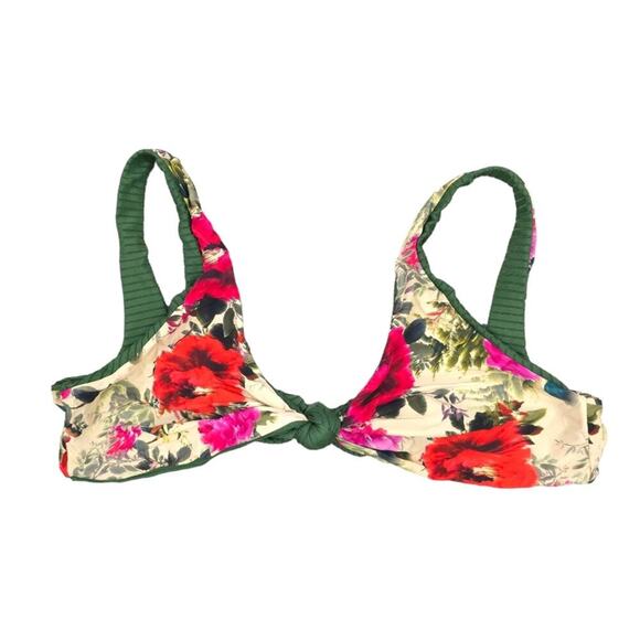 PQ Swim Reversible Bikini Top Emerald Ribbed Desert Rose - Picture 5 of 11